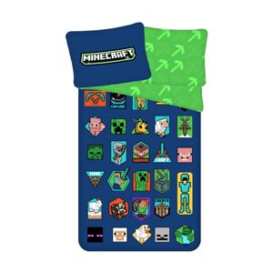 Jerry Fabrics Bavlnené obliečky Minecraft Badges, 140 x 200 cm, 70 x 90 cm