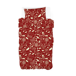 Trade Concept Bavlnené obliečky Velvet Spring červená, 140 x 200 cm, 70 x 90 cm