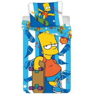 Jerry Fabrics Detské bavlnené obliečky The Simpsons Bart skater, 140 x 200 cm, 70 x 90 cm