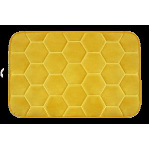Domarex Koberček z pamäťovej peny Honeycomb, žltá, 38 x 58 cm