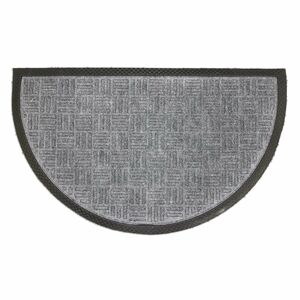 HOME ELEMENTS Gumová rohožka polkruh šedá, 45 x 75 cm