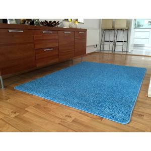 Vopi Kusový koberec Color shaggy modrá