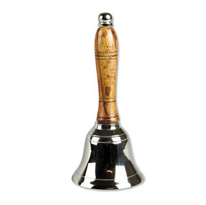 Zvonček s dreveným držadlom, 16 cm